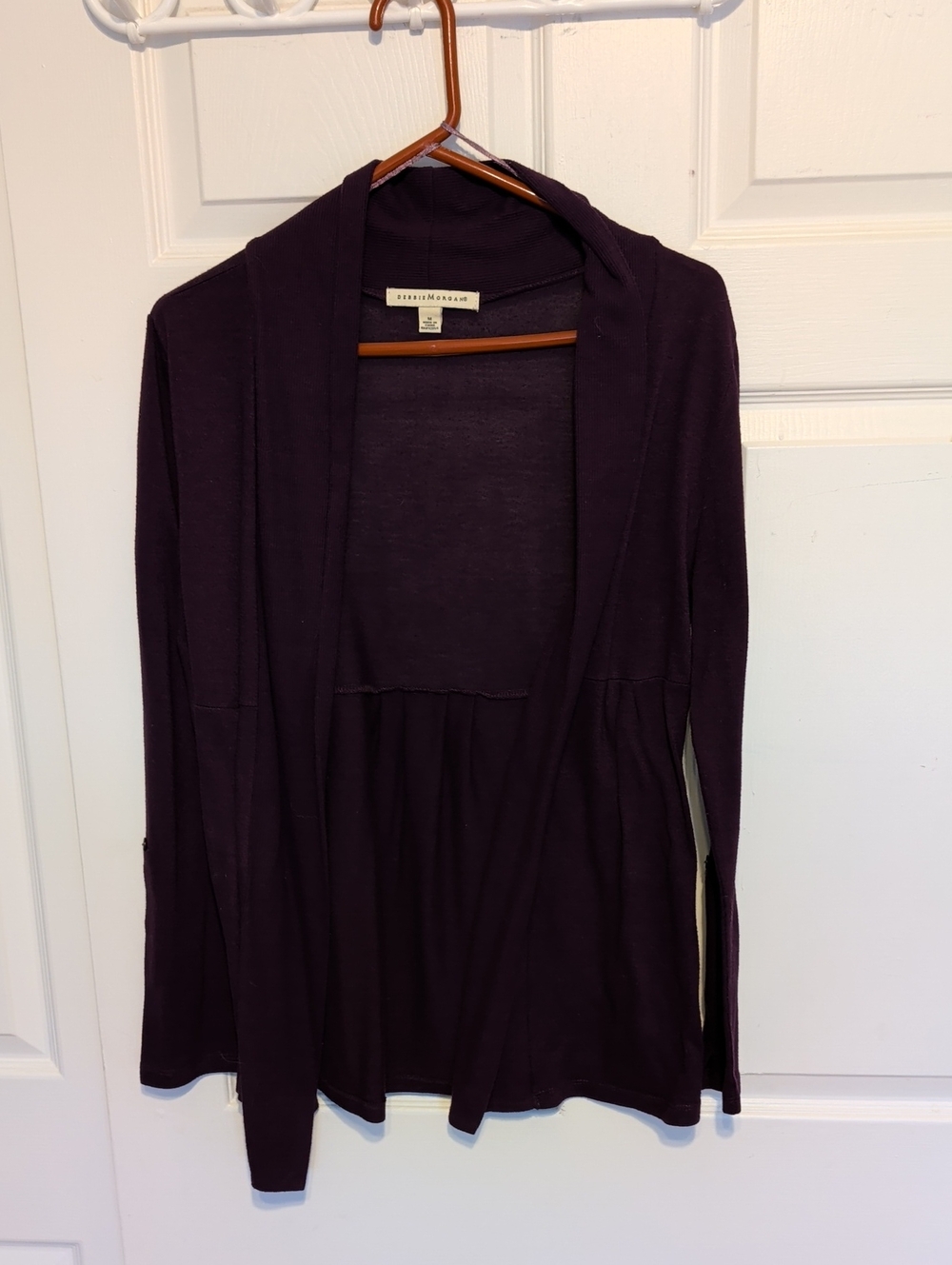 Debbie Morgan Women's Open-Front Cardigan - Deep Plum